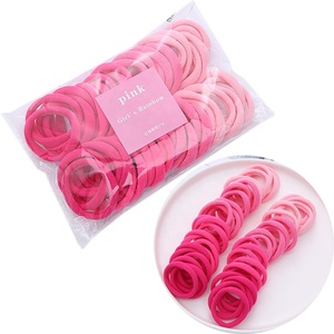 50 pièces d'élastiques à <span class=keywords><strong>cheveux</strong></span> sans couture, résistants et élastiques, style européen et américain, en polyester, couleur bonbon, pour queue de cheval, chouchous pour enfants, <span class=keywords><strong>anneaux</strong></span> à <span class=keywords><strong>cheveux</strong></span> - Product Image 1