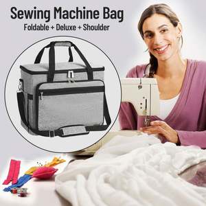 Free Sample <b>Sewing</b> Machine Carrying Case Tote <b>Bag</b>, Nylon Carry <b>Bag</b>, Padded Storage Cover Carrying Case with Pockets and Handles - Product Image 5