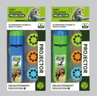 Dessin animé créativité portable bébé jouet animaux cognitifs et lampe torche marine avec lampe de poche à lumière de projection en plastique Durable