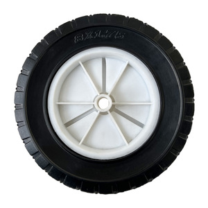 Cheng Jin Vehicles 8 Inch Rubber Semi Hollow Tool Cart Tire With 1 <b>2</b> Inch Axle For Lawnmower - Product Image 5