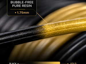 Filamento PLA Bicolor de Seda de 1.75mm y 1kg para Impresora 3D, Degradado Negro Rojo Negro Dorado, Sin Burbujas, Sin Enredos, para Bambu Lab - Product Image 2