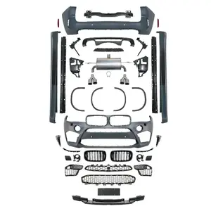 SPMGファクトリーフロントバンパーリアバンパーサイドスカートリアスポイラーボディキットbmw x5 g05f95ボディキットアクセサリーX5Mスタイル2018