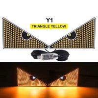 1 Paire de feux LED décoratifs pour pare-brise de camion, type « Devil Eye », pour vitres avant et arrière de voiture, clignotants USB, feux de signalisation d'avertissement