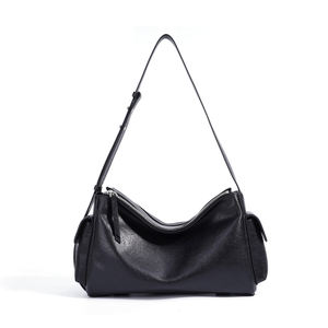 OEM Fabricant Sac Épaule Femme Cuir Véritable Vintage Personnalisé Grande Capacité Porte-Documents Poches Latérales Doubles - Product Image 5