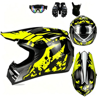 Casco de Motocross Integral para Motociclismo Todoterreno, con Gafas, Guantes y Máscara, para Hombres y Mujeres, en Oferta