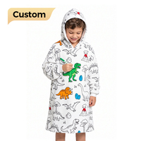Couverture à capuche pour enfant, en polaire sherpa, personnalisée, mignonne, surdimensionnée, pour l'hiver