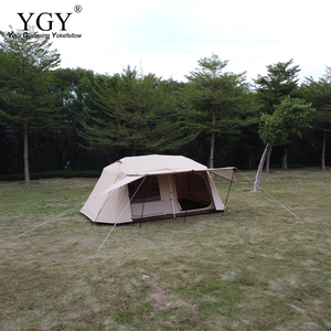<span class=keywords><strong>YGY</strong></span> Camping en plein air tente familiale à deux chambres 13 '* 9' automatique Villa revêtement argenté PU3000mm Double couches UPF50 + Oxford argent - Product Image 6