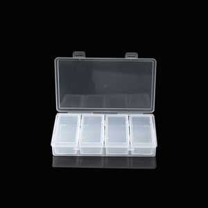 Transparent Plastic Storage Box Set 4 Compartment Rectangular Office Organizer for <b>Small</b> Items Accessories - Product Image 2