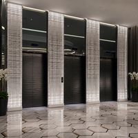 Weiß beleuchtete Gitter-Säule, dekorative Säule, Aufzug-Lobby-Trennwand, kundenspezifische Größe, Hotel, Büro