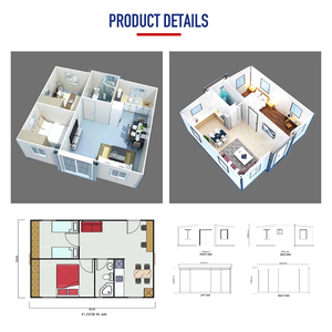 SH 40ft 20ft espandibile 170 m2 case sotterranee produttori di container cabina lavoro casa prefabbricata <span class=keywords><strong>bungalow</strong></span> privato - Product Image 3