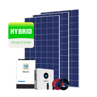 Système d'énergie solaire hybride photovoltaïque 3Kw 5Kw 10Kw 15Kw 20Kw 30Kw Kit solaire hors réseau
