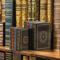 Vente en gros Présentoir à livres en bois antique décoratif fausses boîtes à livres Boîte de rangement pour livres
