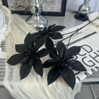 Bunga Simulasi Eucalyptus Mawar Hitam Retro untuk Properti Fotografi