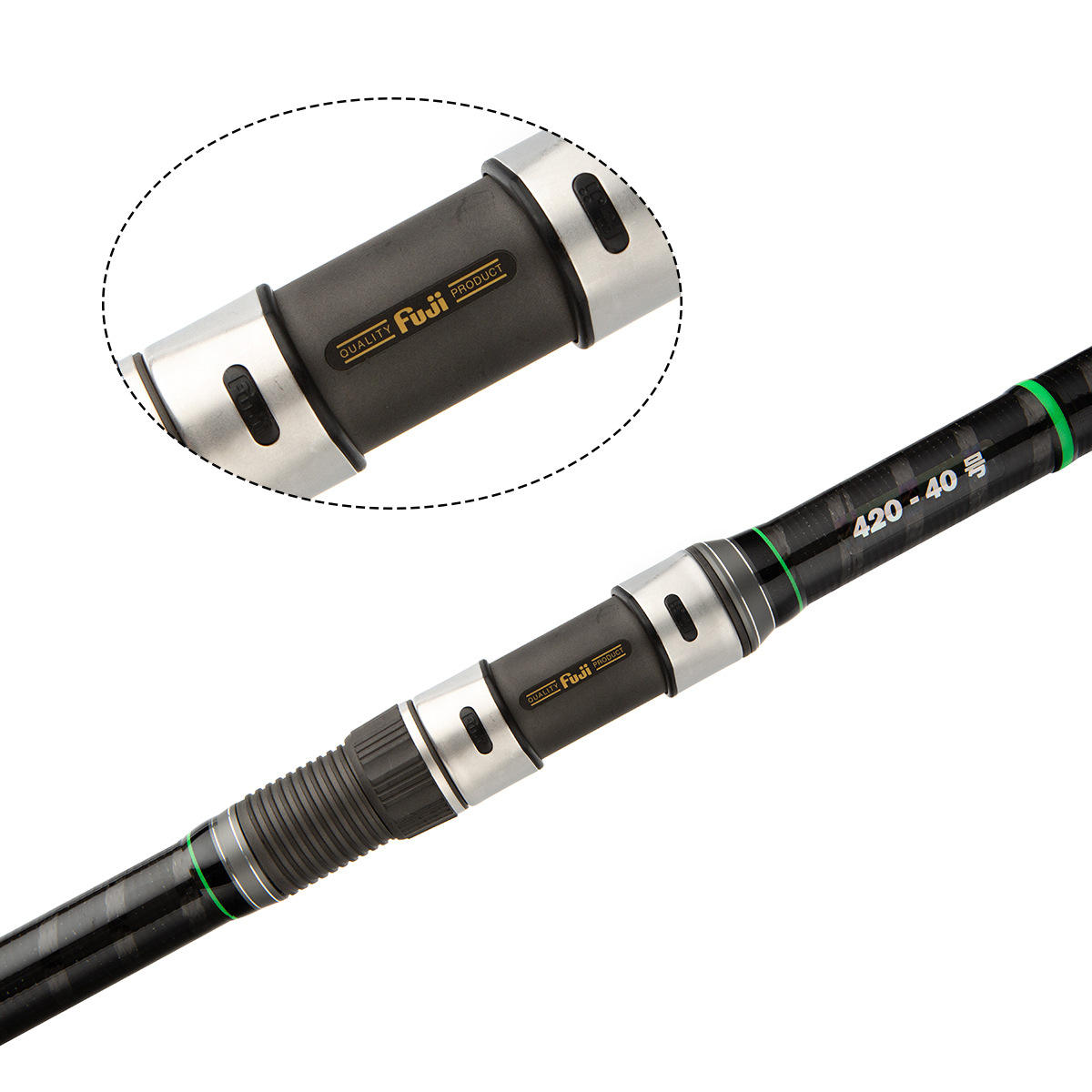 Full Fuji 4.5m Carbon Fiber Long Casting Rod, 3 Sections, 100g