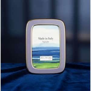 Beltrami Photo <b>Frame</b> 4x6 Silver Plated Enamel Gold Finish <b>Metal</b> <b>Frame</b> - Product Image 3