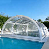 Dôme de piscine transparent de grande taille de qualité commerciale personnalisé, couverture de piscine gonflable transparente, dôme d'air rétractable pour piscines à usage domestique