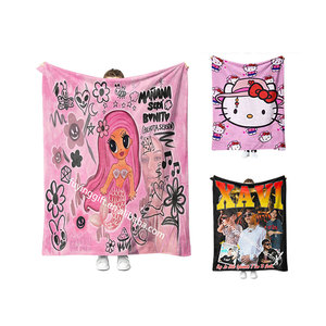 Manta de Franela Personalizada con Diseño de Cantantes Mexicanos y Latinos como XAVI, Karol G, Carin León y Selena, Ideal para Viajes o Sofá, Superventas - Product Image 1