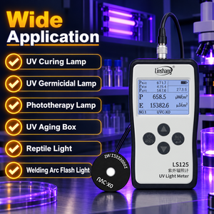 Medidor de Luz UV y Azul Multi-Sonda LS125 para Pruebas de Irradiancia UVA, UVB, UVC y LED de 210 a 490nm - Product Image 4