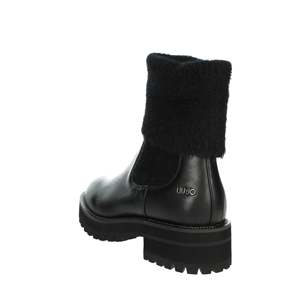 Bottines basses pour femme Liu-Jo en cuir noir à semelle épaisse, mode hiver - Product Image 2