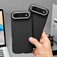 Étui antichoc magnétique en PC à texture aramide pour iPhone 17/16/15/14/13/12 Plus Pro, ultra-fin avec dissipation thermique