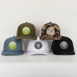 الجملة شعار مخصص التطريز 6 لوحة أبي قبعة عالية الجودة القطن Gorras ، رجالي أسود العصرية الجيش الأخضر كامو - Product Image 2