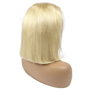 Pelucas de Cabello Humano Indio Virgen al 180% con Frente de Encaje, Cabello Brasileño Indio, Lacio y Rubio, para Mujeres Negras - Product Image 5