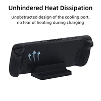 Base de Plástico Negra para Soporte de Exhibición de Steam Deck, Compatible con Lite, OLED, NS2 y Consolas Portátiles