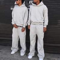 Ensemble de survêtement 2 pièces personnalisé pour homme : sweat à capuche oversize et pantalon de jogging ample, ensemble décontracté à manches longues pour le streetwear