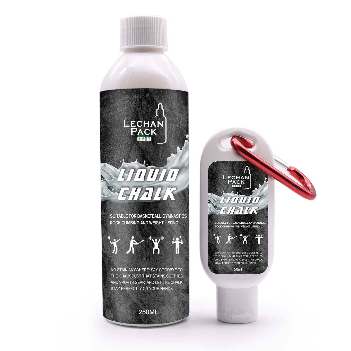 Kustom 50Ml 100Ml 200Ml 250Ml Cair Gym Kapur Kering Olahraga Pegangan Tangan Angkat Besi Hitam Curah Cair Gym Kapur untuk Tari Tiang