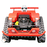 Tondeuse à gazon télécommandée sur chenilles H-550L, moteur Loncin 224CC, machine robotisée de coupe d'herbe tout-terrain pour pentes et désherbage