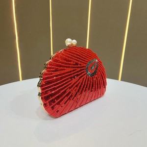 Cross-border Trend Shape Polyester Evening <b>Bag</b> Beaded Embroidery <b>Sequins</b> Closure Shoulder/Crossbody Convertible for Tanjing - Product Image 2