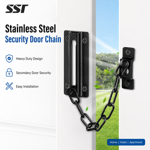 Stainless Steel Security Door Chain Lock Heavy Duty Anti Theft Door Guard <b>Latch</b> for Home Hotel Apartment - Product Image 1