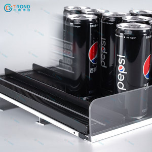 Supermarket rak tampilan minuman pendingin gravitasi Roller rak c-store kaleng bir tugas berat Roller Glide pembagi Freezer - Product Image 1