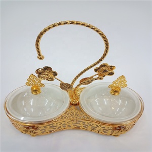 Thổ Nhĩ Kỳ lấy cảm hứng từ trái cây khô Khay mạ vàng với các món ăn gốm cho ramadan trang trí - Product Image 2