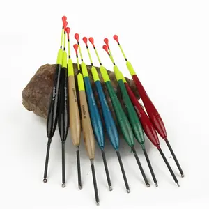 Wholesale 10pcs/bag 6g 22.5cm Long Casting Fishing Float Wooden Bubble Sliding High Sensitivity Fishing Tackle