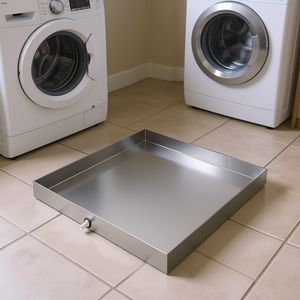 Bandeja de Drenaje para Lavadora, 27 x 25 x 2.5 Pulgadas, Acero Inoxidable 304, Resistente, Repuestos para Lavandería - Product Image 2