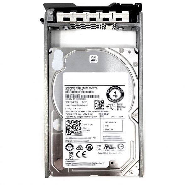 High Quality D4N7V 2.5 1tb 7.2k 12gbps 128mb Sas Hdd Server Hard Drive With Tray