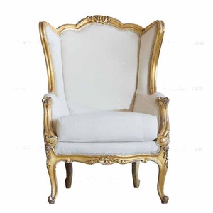 Divano a 3 Posti in Stile <span class=keywords><strong>Rococò</strong></span> Francese, Arredamento per Soggiorno, Struttura in Legno Massello Intagliato, Finitura Oro Antico, Rivestimento Crema, Gambe Cabriole - Product Image 5