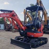 Excavatrice Kubota U22 d'occasion légère de 2 200 kg, transport facile, longueur 3,85 m, chenilles en caoutchouc de 250 mm, démolition, travaux publics, aménagement paysager