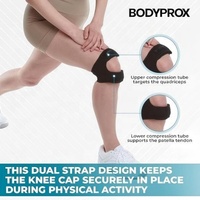 Genouillère de compression à rotule ouverte en néoprène avec double sangle réglable, personnalisée ODM pour le sport, la course et le badminton