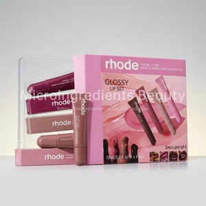 Ensemble de 4 gloss à lèvres rhode, longue tenue, hydratant, waterproof, anti-transfert, kit de maquillage pour femmes - Product Image 2
