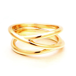 Bagues en or plaqué 18 carats à lignes creuses punk, bijoux pour femmes, ensemble de bagues épaisses pour les doigts, accessoires minimalistes pour femmes, cadeaux pour les fêtes. - Product Image 1