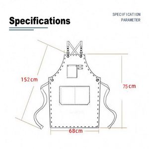 Cross-border Wholesale <b>Apron</b> Custom logo <b>Kitchen</b> <b>Apron</b> Waterproof and Oil-proof Thickened Cotton <b>Apron</b> with Custom logo - Product Image 4