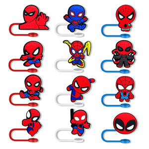 10mm personnalisé 30 & 40 Oz gobelet tasses accessoires mignon super-héros paille à boire couverture casquette héros <span class=keywords><strong>Spider</strong></span> <span class=keywords><strong>Man</strong></span> paille Topper - Product Image 6