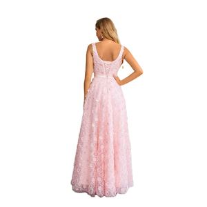 Fabricante Pronto para Enviar Flor Gala Partido Desgaste Mulheres Lantejoula Lace up Voltar <span class=keywords><strong>Prom</strong></span> Dresses Elegante Longo Vestido De Noite - Product Image 6