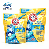 Sachet Doypack en LDPE laminé, impression héliogravure, fermeture éclair, antistatique, personnalisable pour l'emballage de lessive en poudre, logo sur mesure