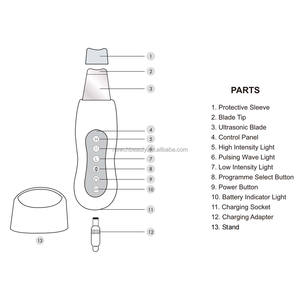 جهاز إزالة الرؤوس السوداء المحمول ، جهاز تنظيف البشرة الميت الكهربائي للوجه ، جهاز تنظيف الوجه الصوتي الاحترافي - Product Image 5