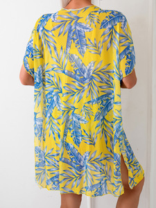 Traje de Baño de Una Pieza para Mujer, Estilo 2026, Sexy, Moderno, para Vacaciones en la Playa, Estampado de Hoja de Arce, Alta Elasticidad - Product Image 3