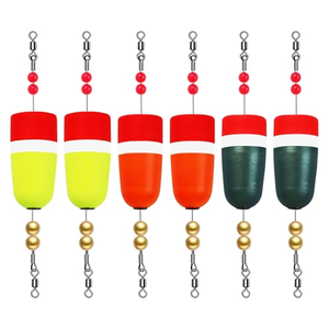 En stock 19cm 18g 20g Plombs de pêche américains classiques populaires ovales pour la pêche au redfish avec flotteurs en liège - Product Image 1