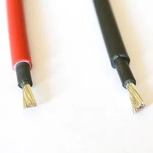 Kabel Surya PV1-F Konduktor Tembaga Timah Kabel dan Kabel Listrik DC Merah dan Hitam